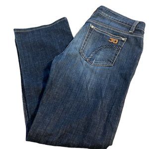 Joes Jeans Petite Flared Mid Rise Blue Stretch